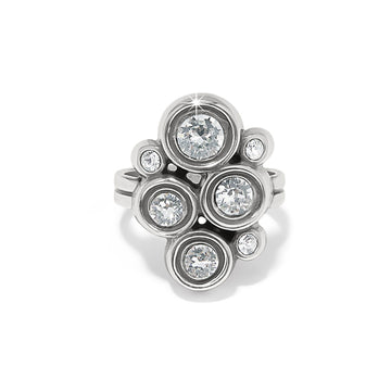 Brighton Constella Cluster Ring, White, Size 7